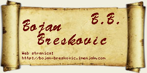 Bojan Brešković vizit kartica